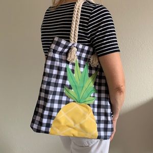 Pineapple Plaid Tote